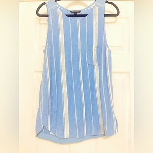 Banana Republic Blue & White Striped Resortwear Casual Summer Tank Top Sz. Small